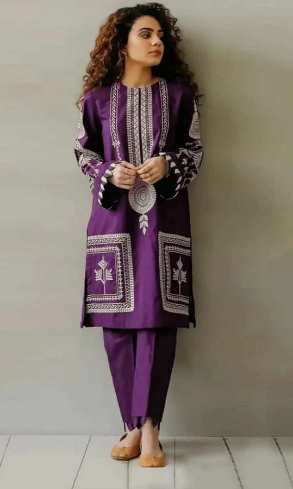 ETHNIC – 2PC Heavy Embroidered Shirt With Trouser price in Pakistan
