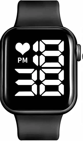 Latest New Generation Sports Digital Dial Day Date Calendar White LED Watch for Boys, Girls & Kids (Black) price in Pakistan
