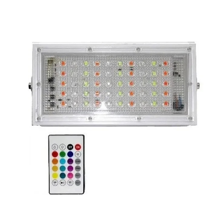 50W RGB LED Flood Light Spotlight 220V IP66 Outdoor Lighting Waterproof Floodlight & Remote Control price in Pakistan