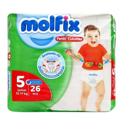 Molfix Diaper Pants Size 5 Junior (12-17Kg-26Pcs, TwinPack) price in Pakistan