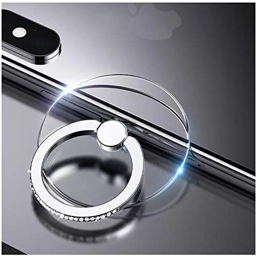 mTec Mobile Phone Ring Holder, Transparent Ring Holder 360°Rotation Finger Ring Stand, Clear Cell Phone Kickstand Silver price in Pakistan