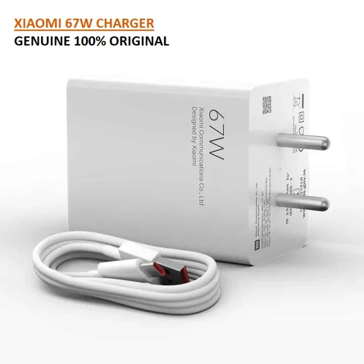 Xiaomi 100% Genuine Original 67W Charger With Cable White price in Pakistan