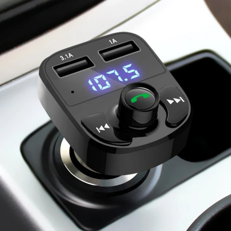 TOHAYIE LED Bluetooth 5.0 Car Music Player kit Dual USB Car Charger 2.1A 2 Port USB MP3 Car Charger support TFU Disk price in Pakistan