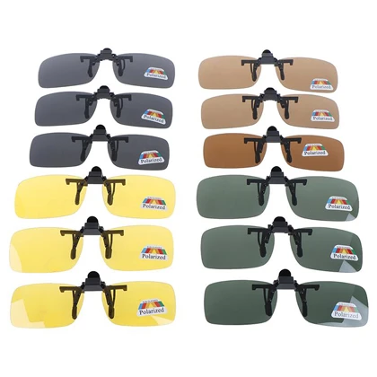 Clip-on Polarized Day Night Vision Flip-up Lens Driving Glasses Sunglasses price in Pakistan