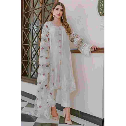 AFROZEH – 3PC Lawn With Heavy Embroidered Shirt And Organza Dupatta -BFHA747 (B) price in Pakistan