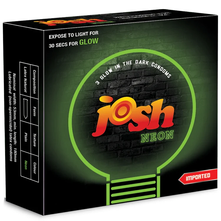 Josh Neon Condoms 3 Pieces price in Pakistan
