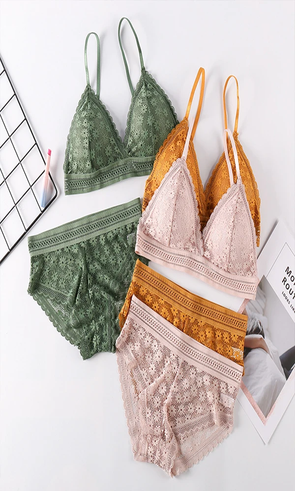 Bra Set Women New French Bra Triangle Cup Brazier price in Pakistan