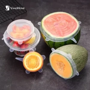 6Pcs Kitchen Reusable Silicone Stretch Seal Lid Food Storage Bowl Cover price in Pakistan