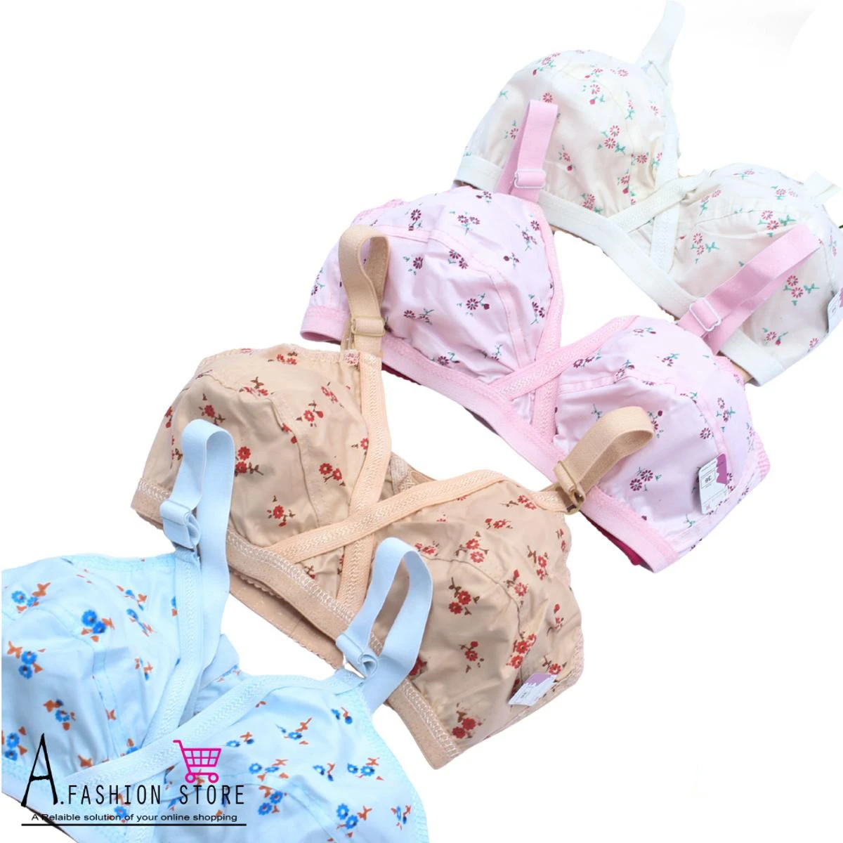 Pack of 4 Women Ladies Girls Classy Multi colour Cotton Printed price in Pakistan