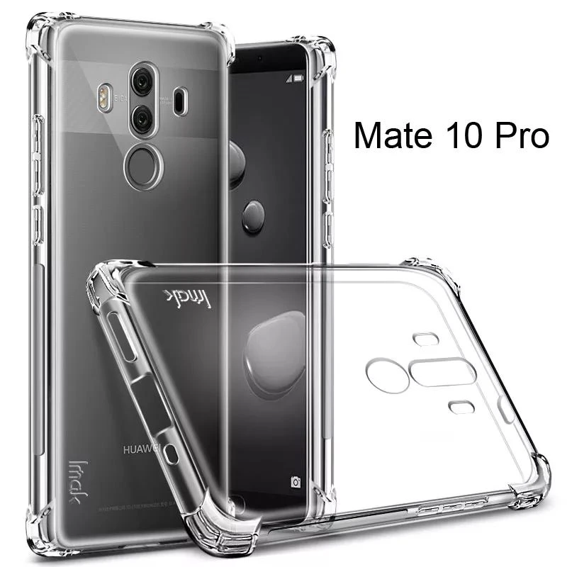 Huawei Mate 10 Pro Back Cover Transparent Extra Bumper Anti Shock Soft Crystal Clear Cover For Huawei Mate 10 Pro price in Pakistan
