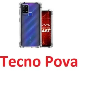 Tecno Pova Back Cover Transparent Extra Bumper Anti Shock Soft Crystal Clear Cover For Tecno Pova price in Pakistan