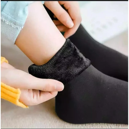 Women Winter Fall Velvet Plus Thick Warm Socks price in Pakistan