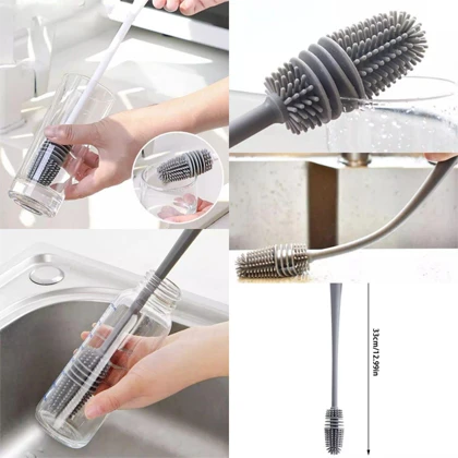 Silicone Long Handle Bottle Cleaning Brush for Washing Baby Feeder Baby price in Pakistan