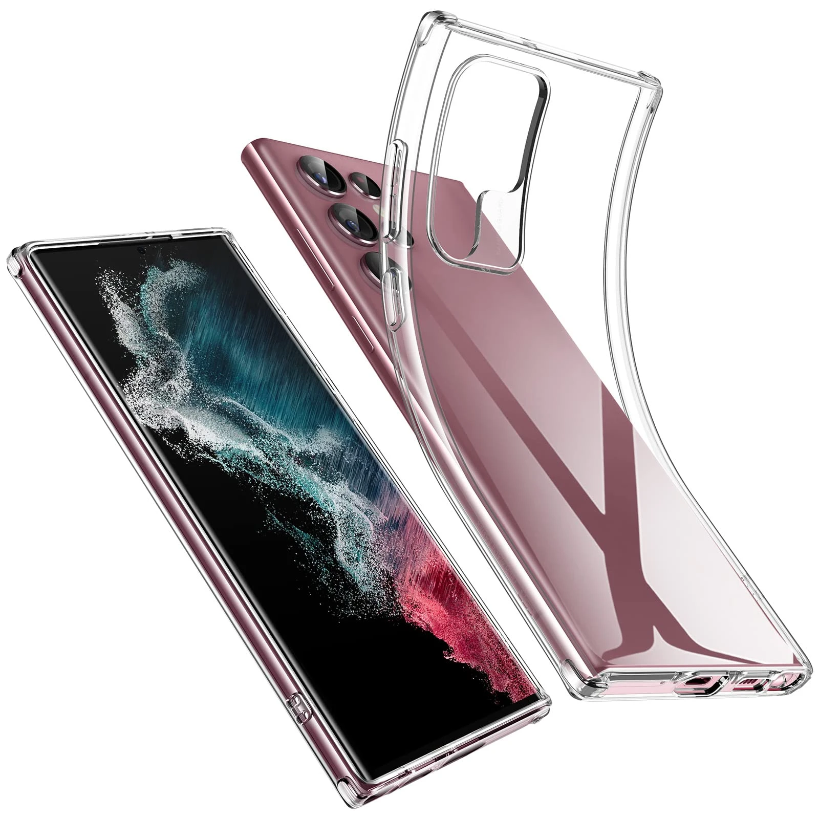 Samsung Galaxy S22 Ultra 5G Ultra Slim Transparent Clear Soft TPU Case Cover price in Pakistan