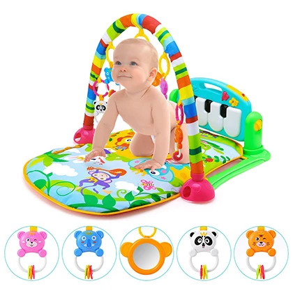 Huanger 3 In 1 Newborn Baby Toddler Activity Play Gym Piano Fitness Rack Mat price in Pakistan