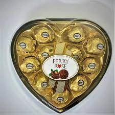 Ferry Rose Chocolate 12 in 1 Heart Shape in Box – Great gift for Valentine price in Pakistan
