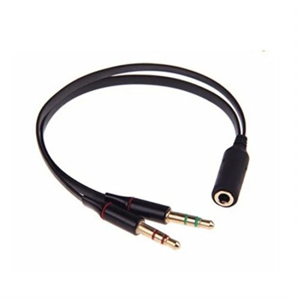 Aux Y-Splitter Cable For Single Aux Headphone To Double Aux Connected price in Pakistan