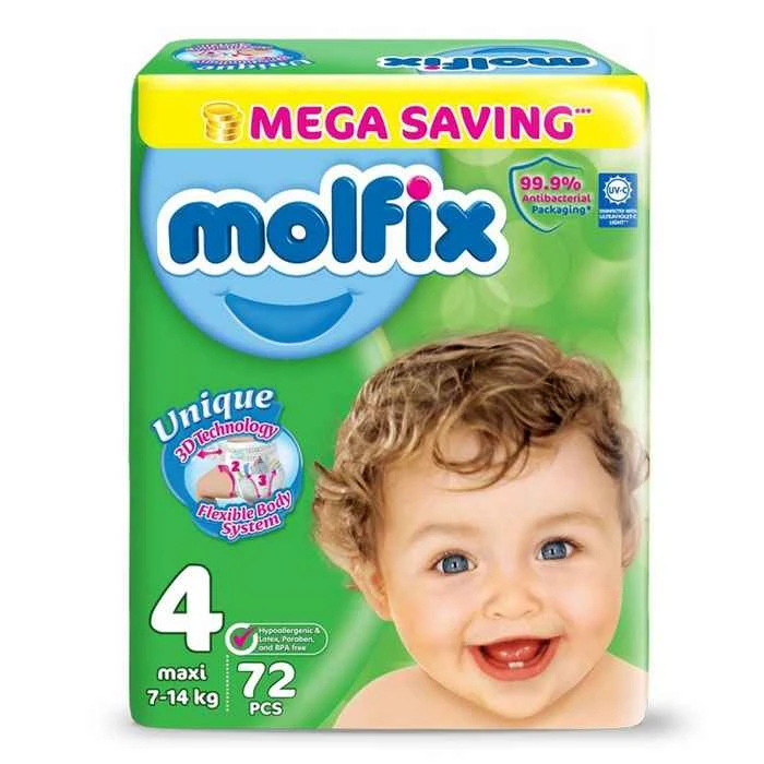 Molfix 3D Mega Maxi Pack (Size-4, 72Pcs) price in Pakistan
