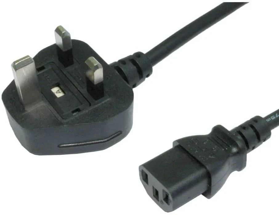 Computer Power Supply Cable Cord UK Plug Branded for Monitor, Printer, Mining Machine 1.5m ( TtZ) price in Pakistan