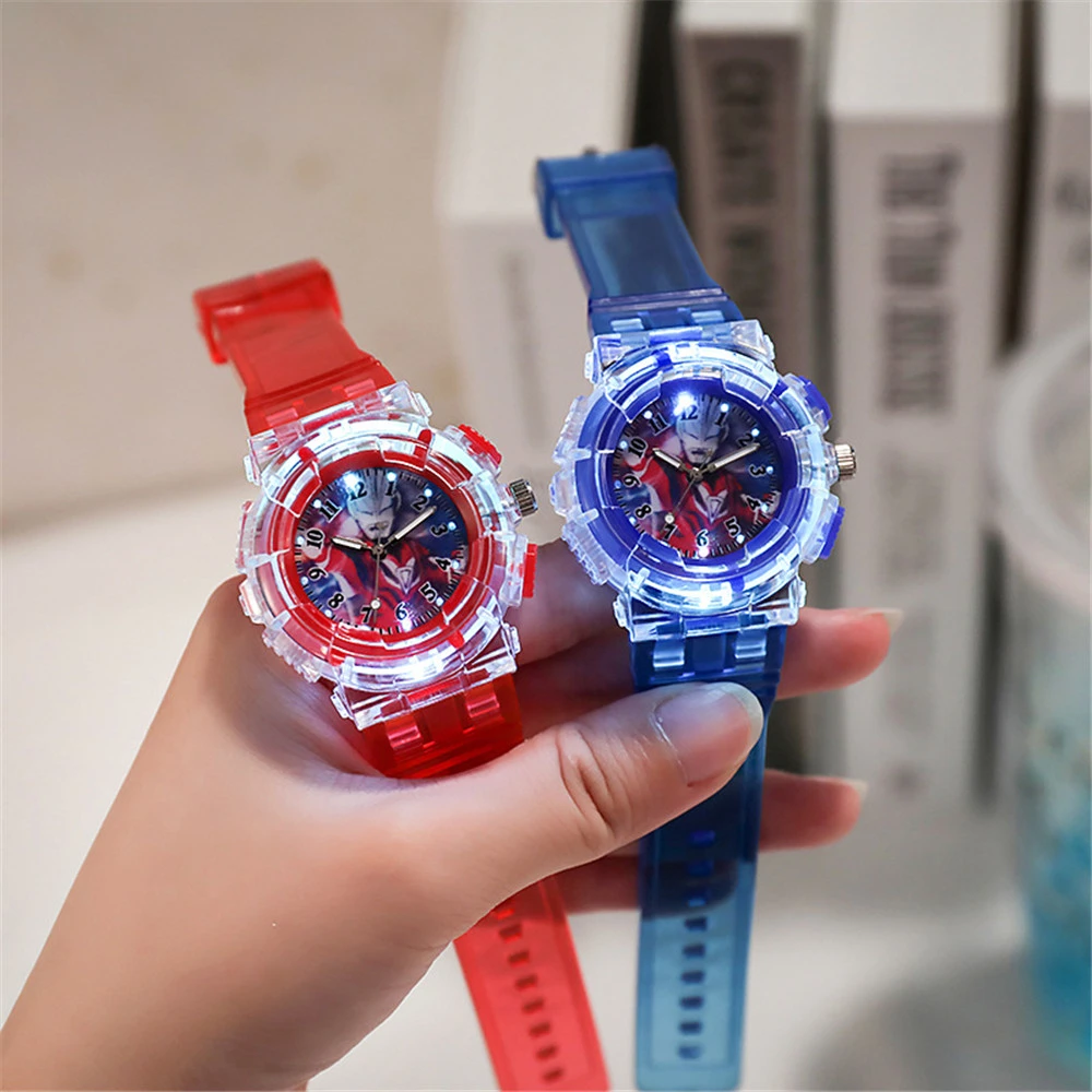 Ultraman LED Digital Watch for Children Life Waterproof Boys Girls Luminous Watch Kids Watches Toy Student Watch Gifts price in Pakistan