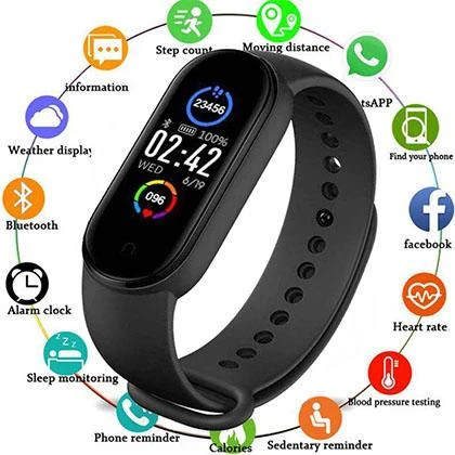 M5 Smart Band Fitness Band Fitness Tracker Waterproof New Band price in Pakistan