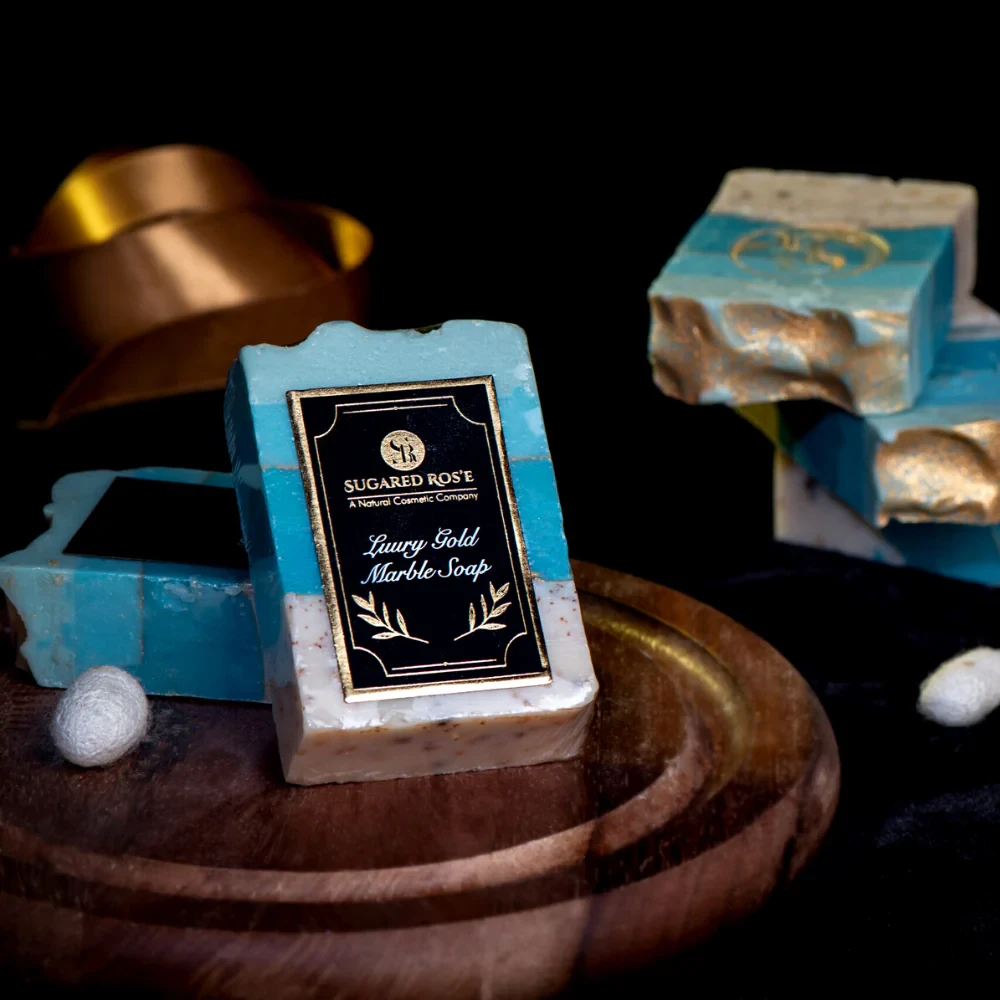 Luxury Gold Marble Natural Handmade Soap (100g) price in Pakistan