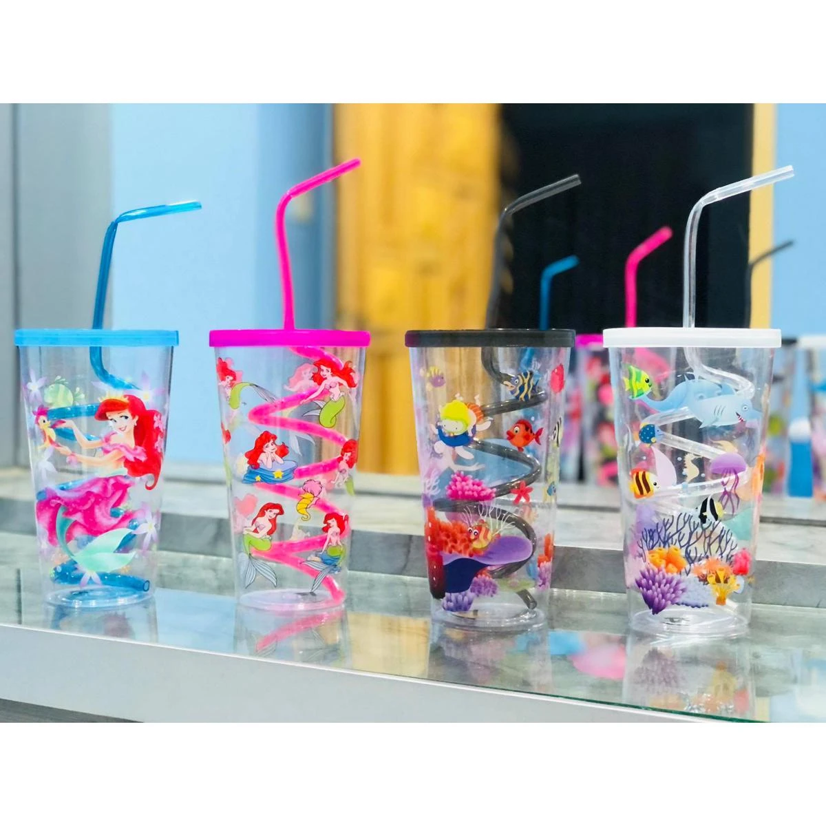 Juice Glass  Juice Glass with Straw Big Size Acrylic Juice Glass with Straw Random Designs and colors price in Pakistan