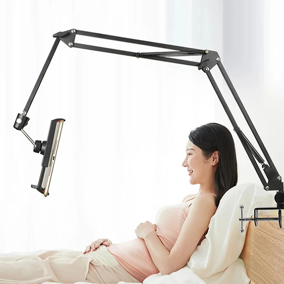 360 Adjustable Bed Stand for Mobile PhonesTablets Vlogging Table Arm Stand & Bed Desk Mount Support price in Pakistan