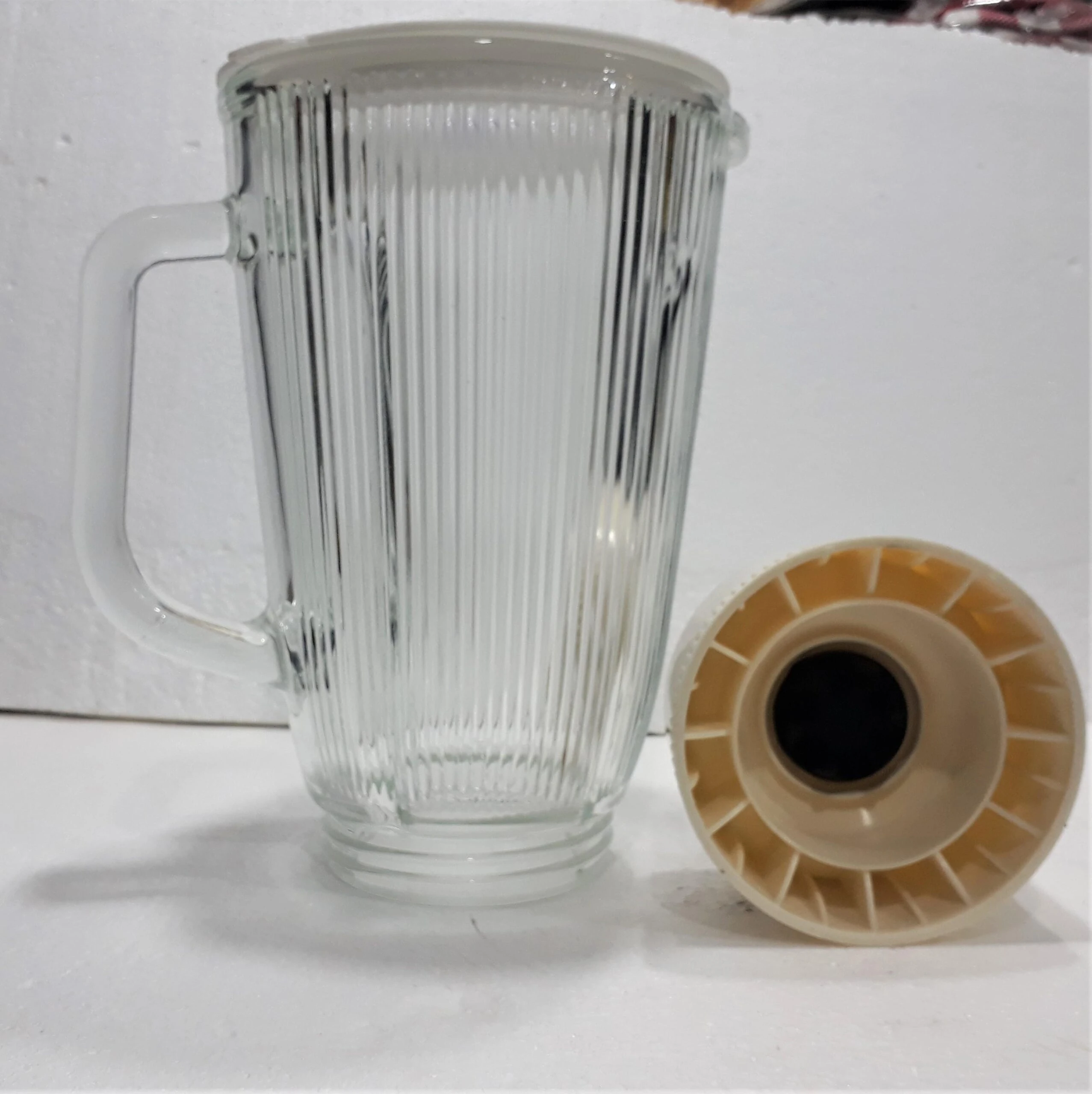 Juicer Mixer Milk Shake Glass Jug 1.5 liter Complete with Base For National Juicer Machine 1500ml price in Pakistan