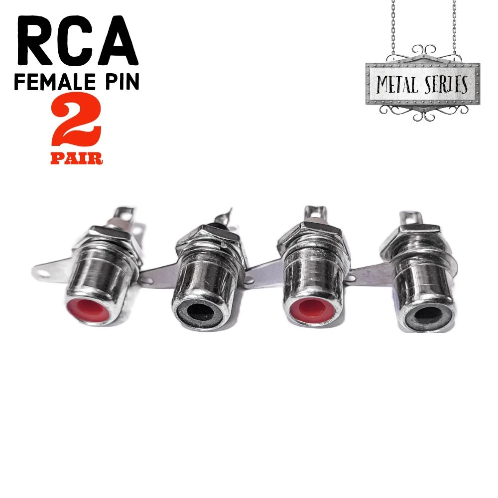 RCA Female Plug Pin Metal Series Audio Video Connector Set of two pairs price in Pakistan