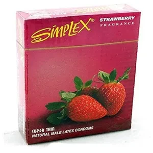SIMPLEX STRAWBERRY CONDOM – 3PCS price in Pakistan