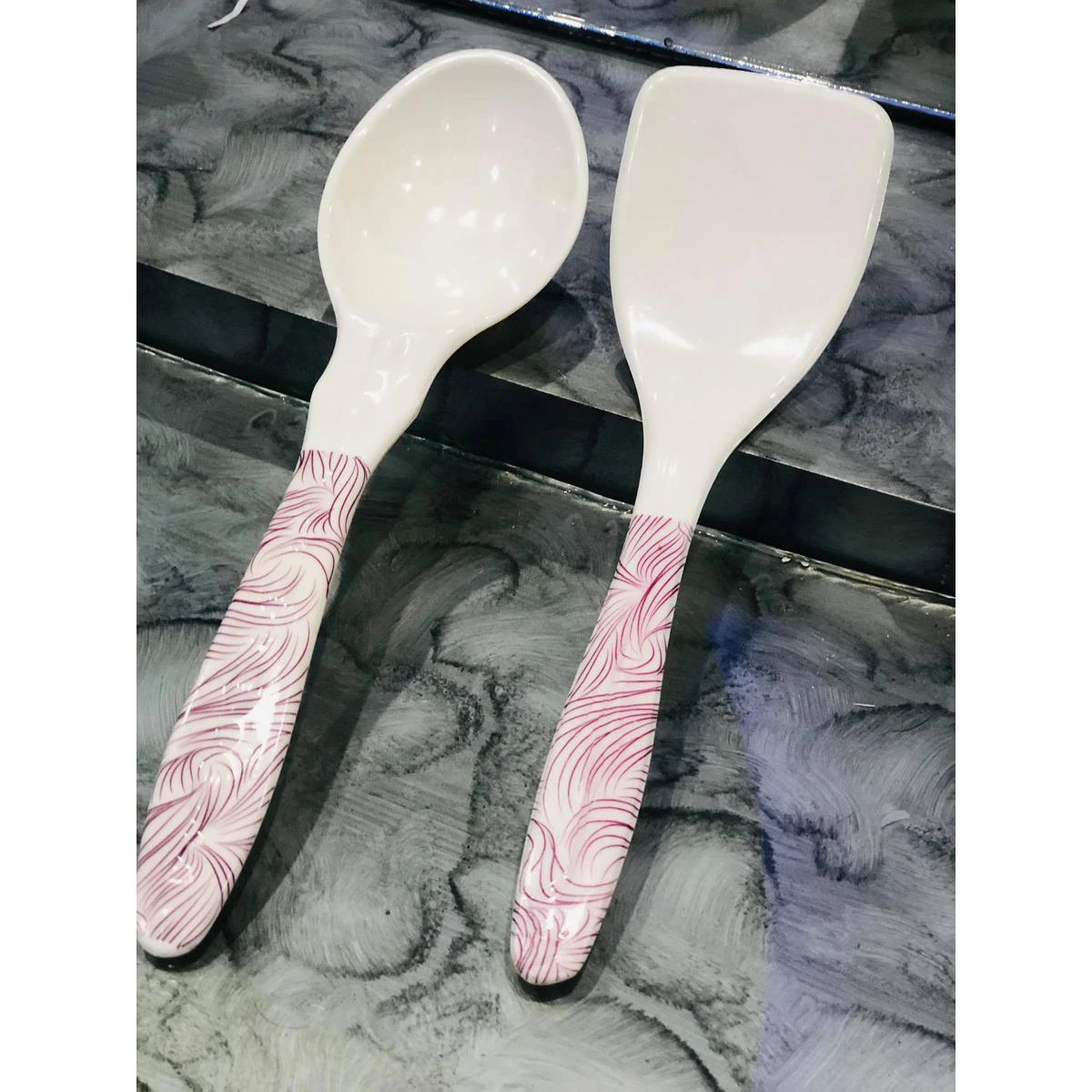 Spoons  Rice & Curry Spoons  Set of 2 Dish & Donga Serving Spoons (1 Rice Spoon + 1 Salan  Curry Spoon) price in Pakistan