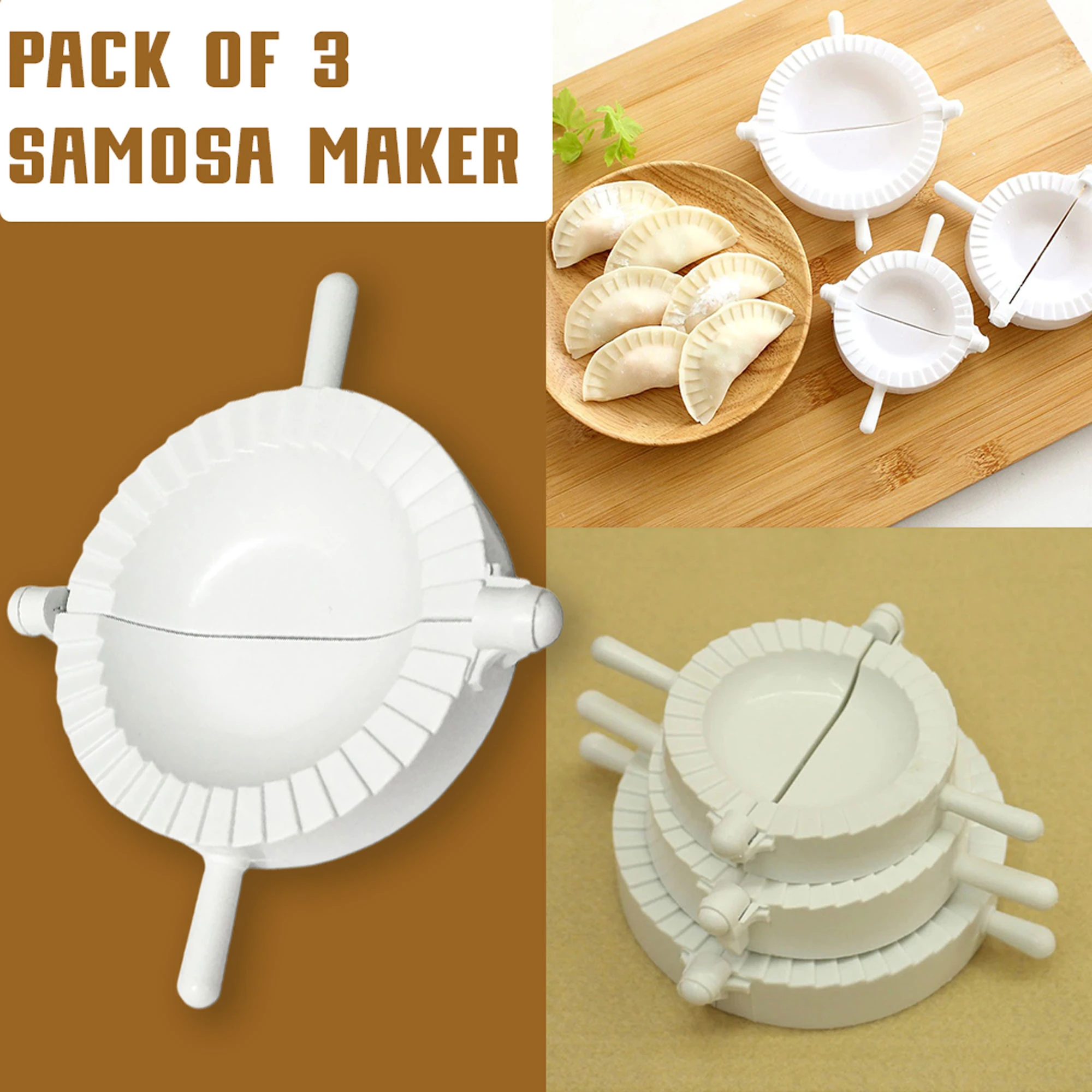 Pack of 3 Samosa & Pastry Dough Maker sancha – White price in Pakistan