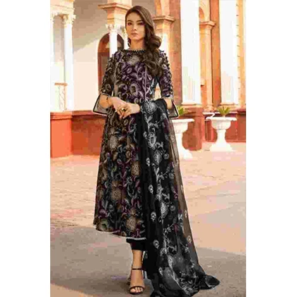 3PC Lawn Embroidered Shirt With Chiffon Embroidered Dupatta- BFLE819 (B) price in Pakistan