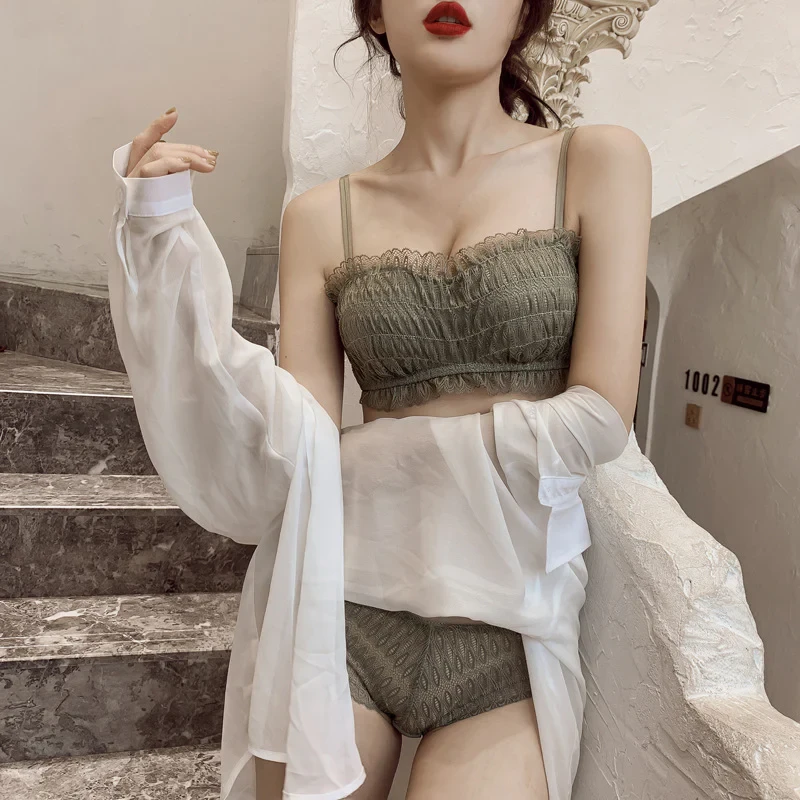 DOUBLE PADDED DOUBLE STRIPPED FANCY REMOVEABLE STRAPS BRA SET price in Pakistan