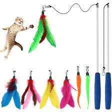 Interactive Cat Toy Feather Teaser with mouse Stick price in Pakistan