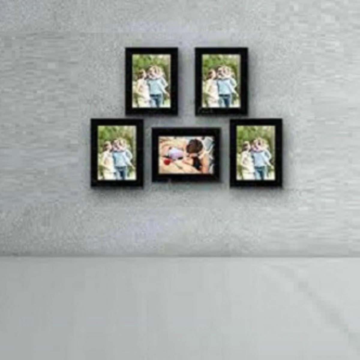 Wall Photo Frame Glass front with FREE PRINT Black 5X7Inch price in Pakistan
