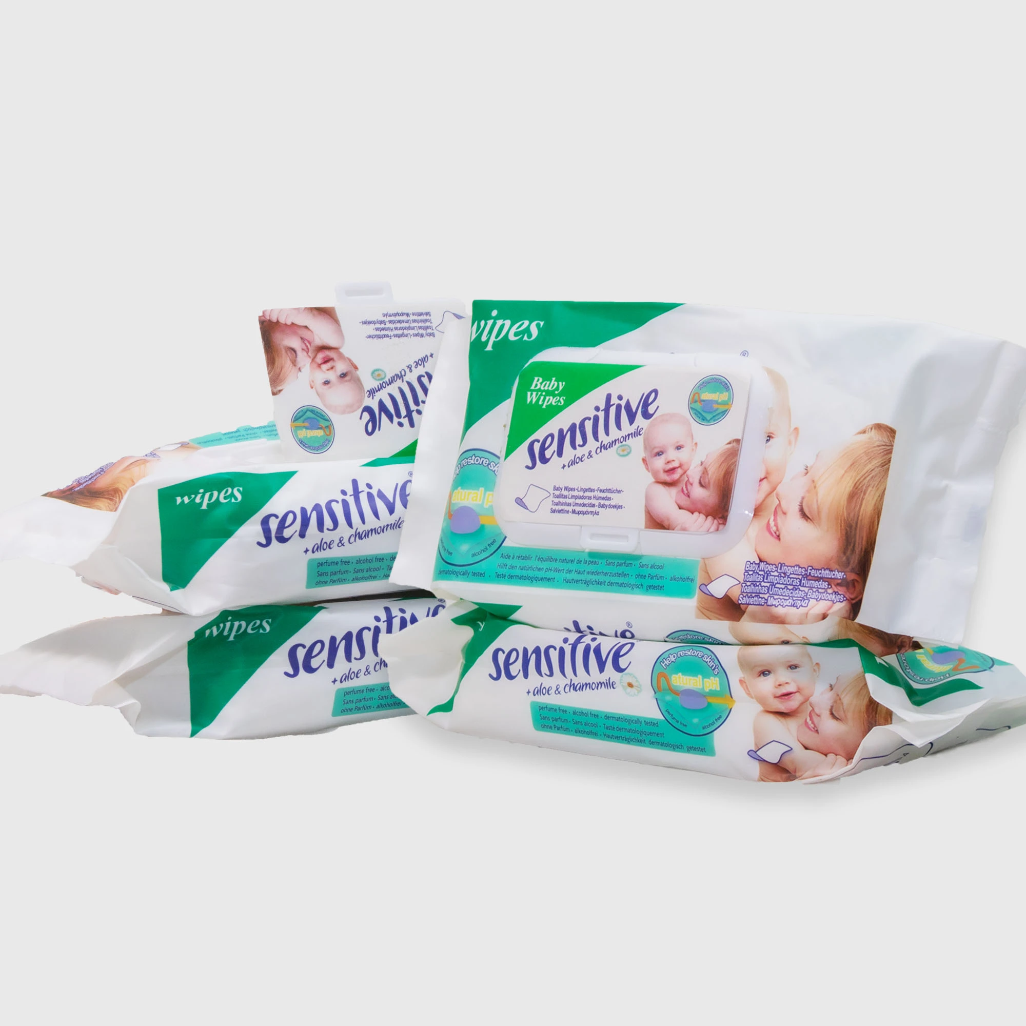 Sensitibe baby wipes flip top lid cotton wipes pack of 5 price in Pakistan