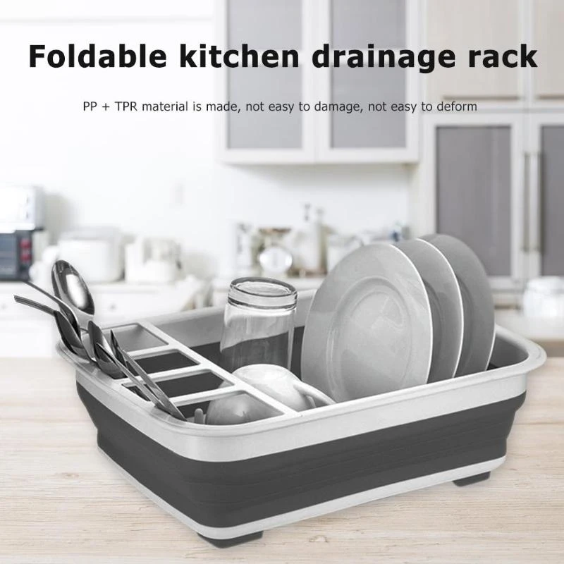 Foldable Dish Rack House Hold Plastic Folding Kitchen Drain price in Pakistan