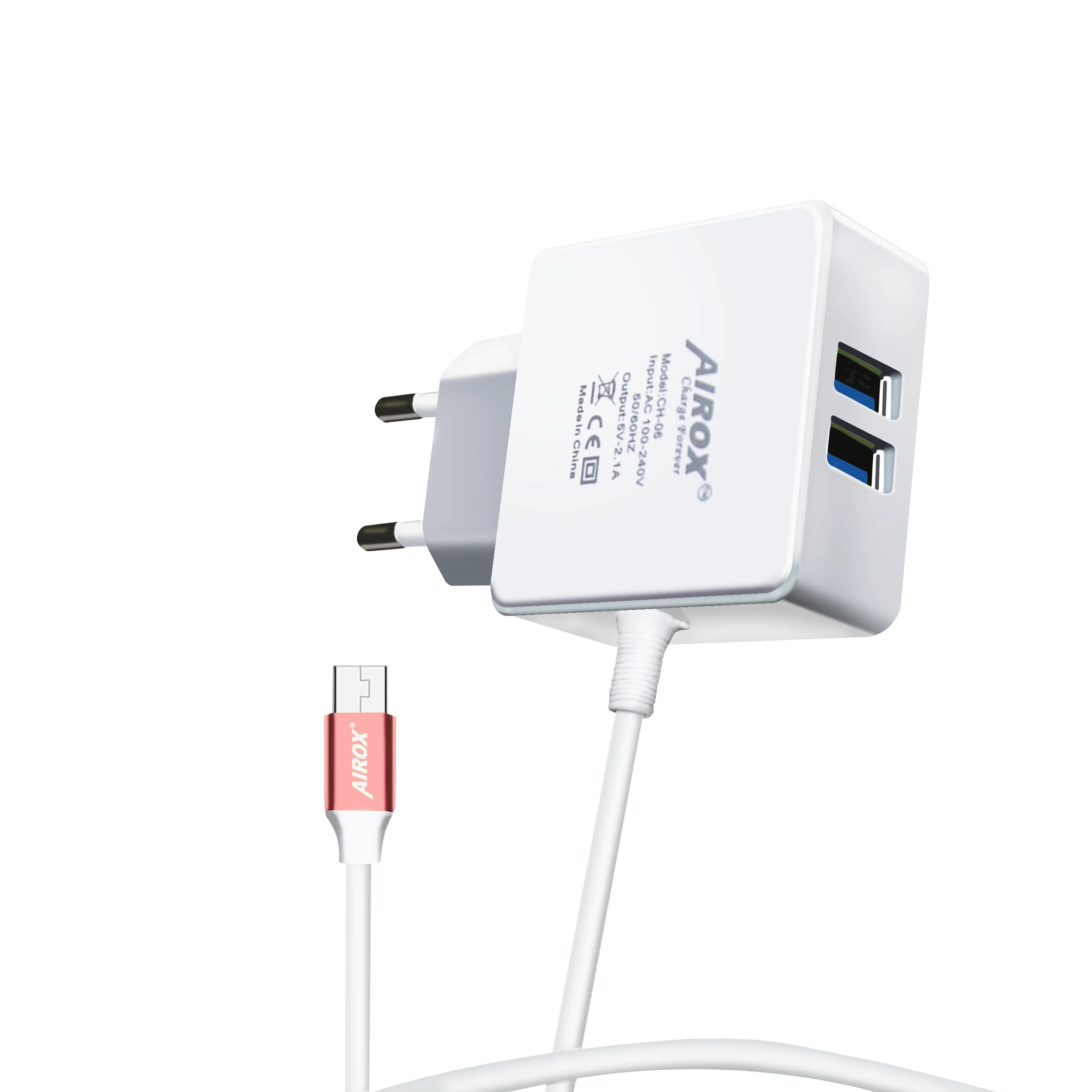 Airox Charger CH06 – Phone Charger Adaptor – Fast Charging Adapter Cable – Stylish Wall Charger price in Pakistan