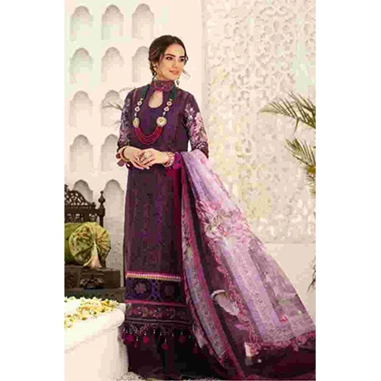 CHICKEN KARI 3PC Heavy Embroidered Shirt With Embroidered Bamber Chiffon Dupatta – BFAD832 (B) price in Pakistan