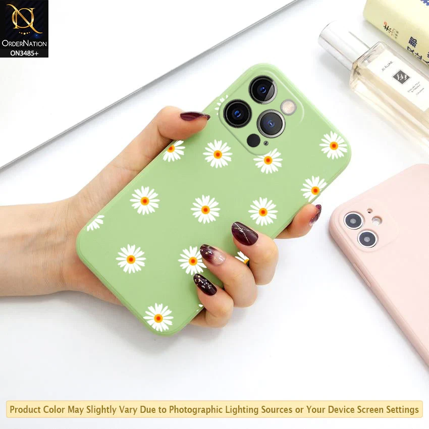 iPhone 13 Pro Max Cover – ONation Daisy Series – HQ Liquid Silicone Elegant Colors Camera Protection Soft Case price in Pakistan