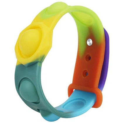 Mini Wristband Bracelet Fidget Toys Pack for Adult Men Women Silicone Relieve Anti Stress Hand Push Bubbles Squeeze Toy Gift price in Pakistan