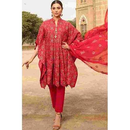 BAREEZE – 3PC Lawn With Heavy Embroidered Shirt And Embroidered Bamber Chiffon Dupatta -BFHA776 (B) price in Pakistan