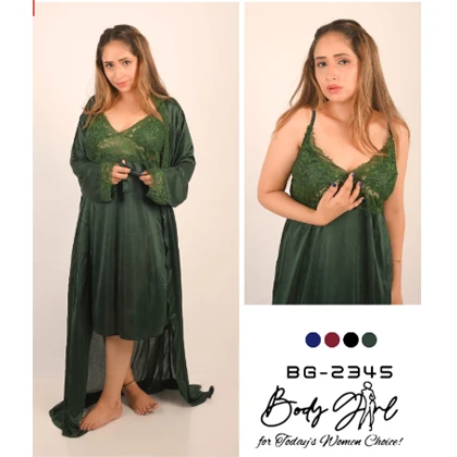 Body Girl 2-Pieces Camisole & Gown For Girls & Women – Navy Blue price in Pakistan