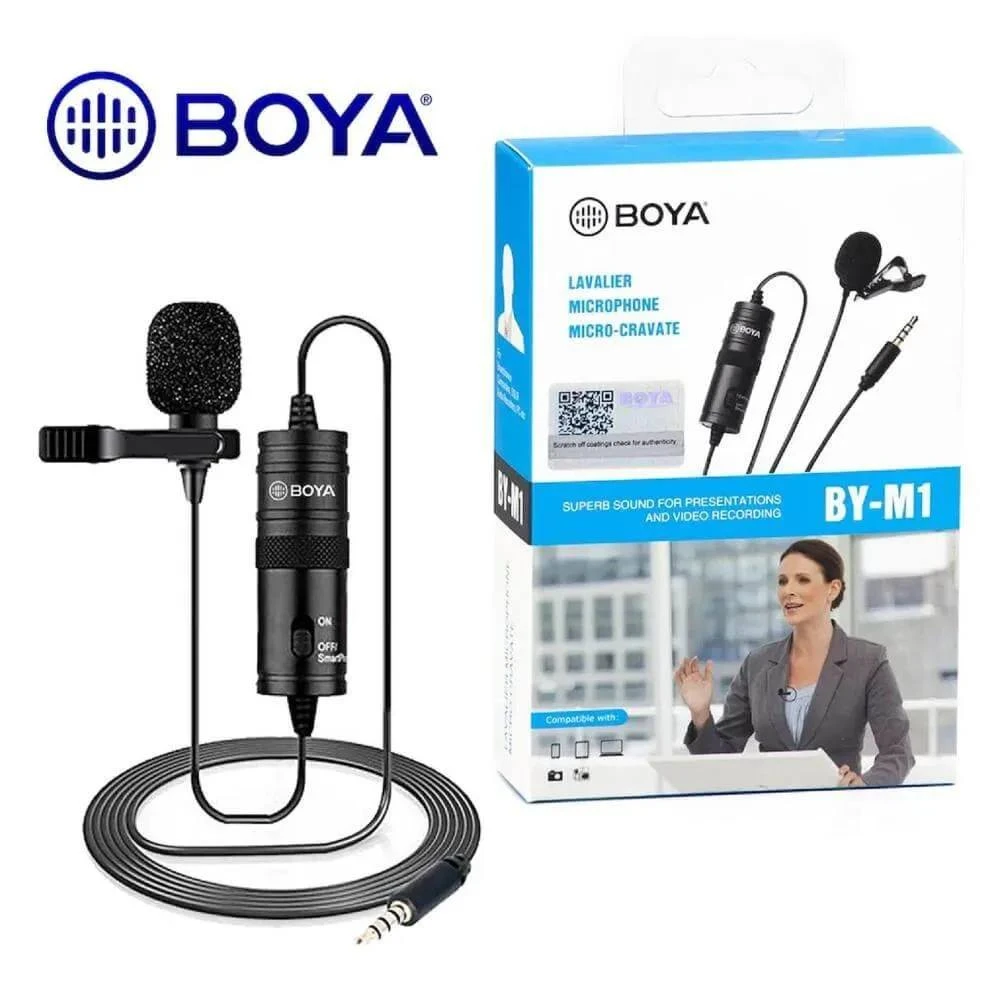 Boya BY-M1 Directional Lavalier Microphone 1 Year Warranty Mic for Android Smartphone PC Professional Nice Quality Best Mic Best Price (ONFZ) price in Pakistan