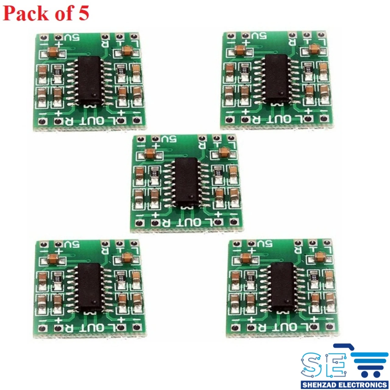 Pack of 5 PAM8403 3W+3W Class D Stereo Audio Amplifier Board Module price in Pakistan