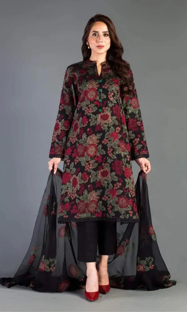 Bareeze 3PC Lawn Full Heavy Embroidered Shirt Heavy Embroidered Dupatta price in Pakistan