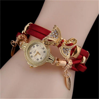 Fashion Ladies Bracelet Watch Bow Knot Bangle Watch Ladies price in Pakistan