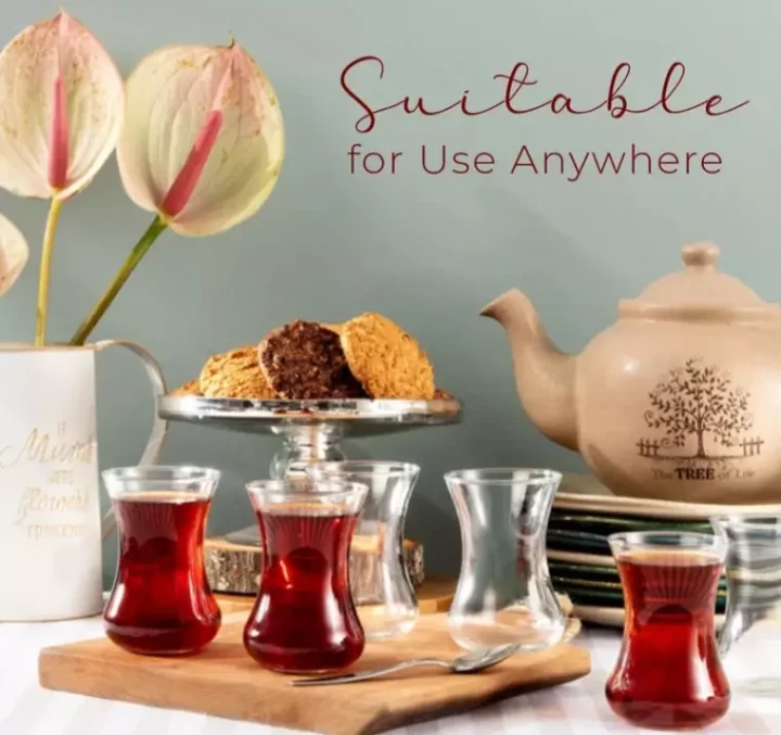 Turkish tea cups set of 6 high quality glasses glass drinking mug teacups Traditional Useable Moroccan Old Persia Made in Turke price in Pakistan